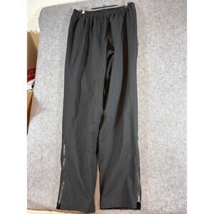 VTG 90s Asics Goretex Track Pants Mens L Black Zip Ankle Windbreaker Sportswear